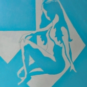 Richter (1) Img #1  Blue and White Woman