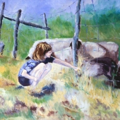 53.-Marti-White-–-“Leah-with-Sheep”