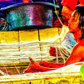 dp-42.-Eldred-Boze-–-“Net-Mending-at-Indonesian-Boat-Yard”