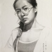 Dongming Shen – “A Girl with Glasses” – 695608792@qq.com