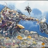 Theodore Heublein – “Kim and Dennis Bow Gun” – http://www.theodoreheubleinart.com/