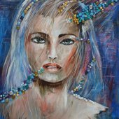 René Pauwels – “Girl with Mosaic Glass Stones” – http://www.artrenep1.com/
