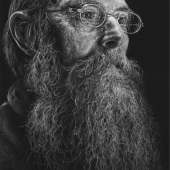 Hon. Mention - Geraldine Simmons – “The Cyclist with a Beard” – www.geraldineswildlifeart.com