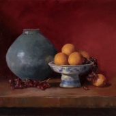 Ilene Silberstein - “Turquoise Vase with Oranges”