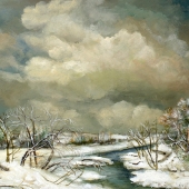 Dimitrina Stamboldjiev Kutriansky_A Wintery Day_Oil on Canvas_9x12_500