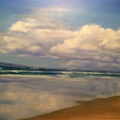 M. Lisa Ford – “Cloud Reflections on water #2, Sunset Beach. CA” - www.lisafordartist.com