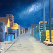 Mike Maron – “Starry Night at Widgery Wharf” - www.mikemaron.artspan.com
