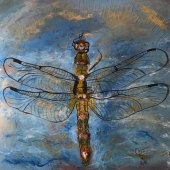 Caroline Karp - “Fossil Chakra Dragonfly” – www.carolinekarpartist.com