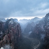 Baden Wolfe - “Zion National Park Rainstorm Waterfalls” – www.badenwolfe.com