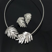 Jo Ann Graham - “Actual Cast Resurrection Ferns (from Beaufort S. C.) Necklace and Earrings” – www.jagcollections