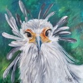 Rene Pauwels - “The Look of the Secretary Bird” – www.artrenep1.com