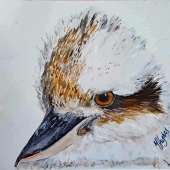 HM - Paint - Hughes-M (1) Img #2  Kookaburra Portrait