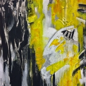 HM - Painting - Moreno (1) Img #1 Black, White and Yellow