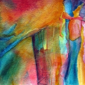 HM - Painting - White-M (1) Img #3 Sheer Curtain