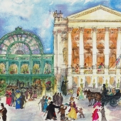 Thompson (1) Img #1 Arriving at the Royal Opera House and Floral Hall, Covent Garden, London. c.1910