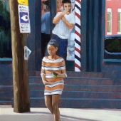 Dave Gibson – “Hangin' At The Barber Shop” –   www.dgibson.fineartstudioonline.com