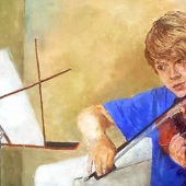 Joan B. Lewis – “Ethan with Viola” –  JLewis66@aol.com