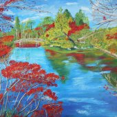 Sharon Lee Robards – “Red Flight Through Nature” –    www.seascapepaintings.net