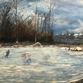Luann Johnson – “Skating Acadia” –  lulusartgallery@outlook.com