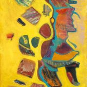 Rosanne Potter – “Yellow Field with Figure in Pieces” –  www.rosannepotter.com