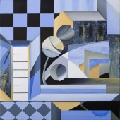 Hon. Mention - Cheryl Eggleston - "Late Afternoon Blues” –  www.cherylegglestonart.com