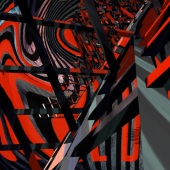 3rd Place – Overall - Athalie Taylor - “Abstract in Red, Grey and Black” – www.artboja.com/art/eka9sg