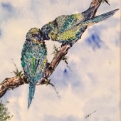 Tina Griesenbeck Novelli - “Love Birds” – www.tinaoriginals.etsy.com