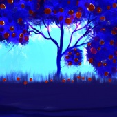 Mythili Iyengar - “Abstract - The Blue Apple Tree” – mythson116@gmail.com