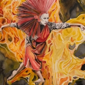 Mark Kaufman - “Firebird 3” – http://markkaufmanwatercolors.com/