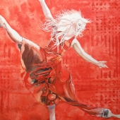 3rd Place – Mark Kaufman - “Red Dancer” – www.markkaufmanwatercolors.com
