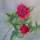 Pat Cabana Silva - “Red Roses” – www.patsilvaartstudio.etsy.com
