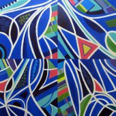 Toni Silber-Delerive - “Blue Intersections, Quartered” – www.tonisart.com