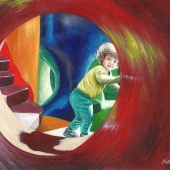 Netta Ganor - “Childhood Memories” by courtesy of the Association of Mouth and Foot Painting Artists worldwide– http://www.nettaganor.com/