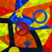 9th Place – Marti White - “Fractured Peace” – www.artbymartiwhite.com