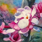 5th Place - Painting Category - Elizabeth Burin - "Magnolia Spotlight	"
