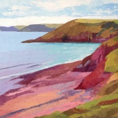 Dawn Harries - “Pink Rocks at Swanlake Bay” – www.dawnharriesart.co.uk