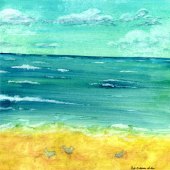 Pat Cabana Silva - “Seaside Visitors” – www.patsilvaartstudio.etsy.com