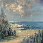 Raissa Urdiales - “Morning Moon Glow” – http://www.raissagallery.com/