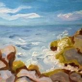 Deborah V. Beck - “Sea View from Wyeth Bench, Monhegan Island, Maine” – billadeb@netzero.net