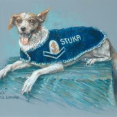 Victoria Kitanov – “Leading Seaman Stuka, H.M.A.S. Lismore, c.1941” - www.victoriakitanovfineart.com.au