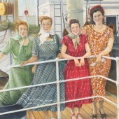 Victoria Kitanov – “The Jetty Mermaids, Coffs Harbour, 1942” - www.victoriakitanovfineart.com.au