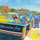 Victoria Kitanov – “Lorraine Joy, a Maine lobster boat” - www.victoriakitanovfineart.com.au