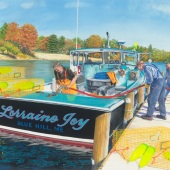 Victoria Kitanov – “Lorraine Joy, a Maine lobster boat” - www.victoriakitanovfineart.com.au