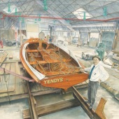 Victoria Kitanov – “Yendys: Portrait of George McGoogan and an historic 18-foot skiff” - www.victoriakitanovfineart.com.au