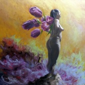 157-pom.-Homeira-Mortazavi-–-“La-Résistante-Woman-on-the-Rock”